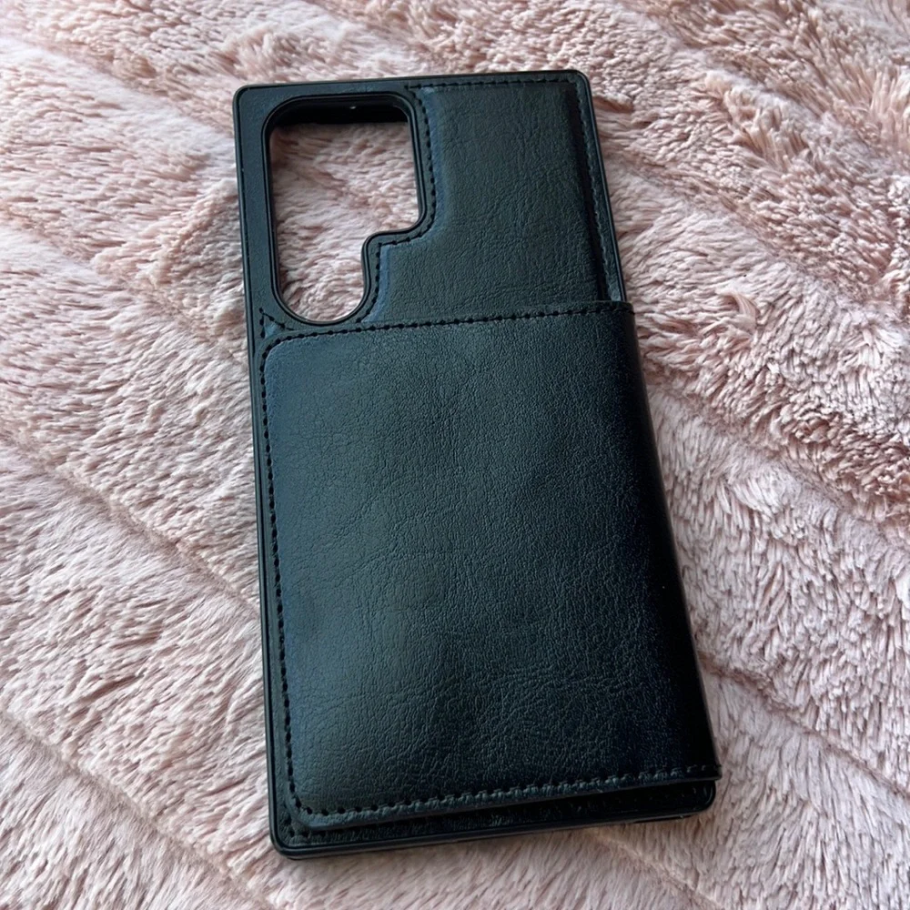 For Samsung Galaxy S23, S23 plus, S23 ultra leather wallet phone case kickstand